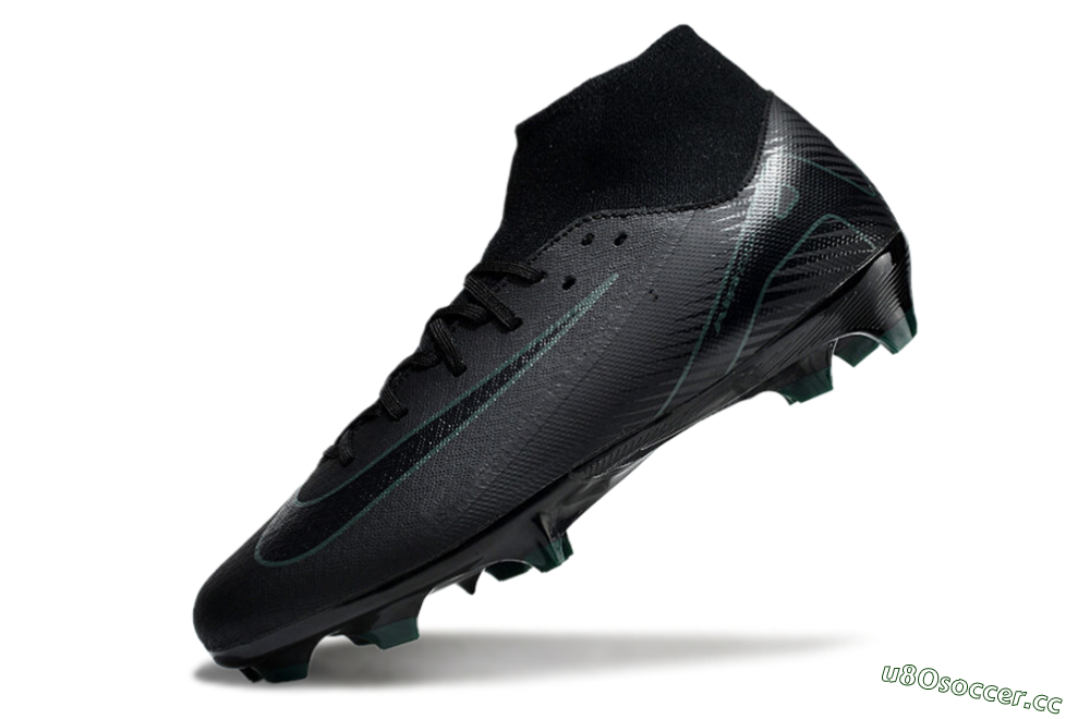Men's Nike Air Zoom Mercurial Superfly 10 Academy FG Firm Ground High-Tops Football Boots - Black/Green 5
