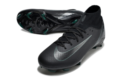 Men's Nike Air Zoom Mercurial Superfly 10 Academy FG Firm Ground High-Tops Football Boots - Black/Green