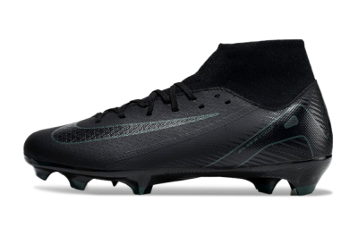Men's Nike Air Zoom Mercurial Superfly 10 Academy FG Firm Ground High-Tops Football Boots - Black/Green