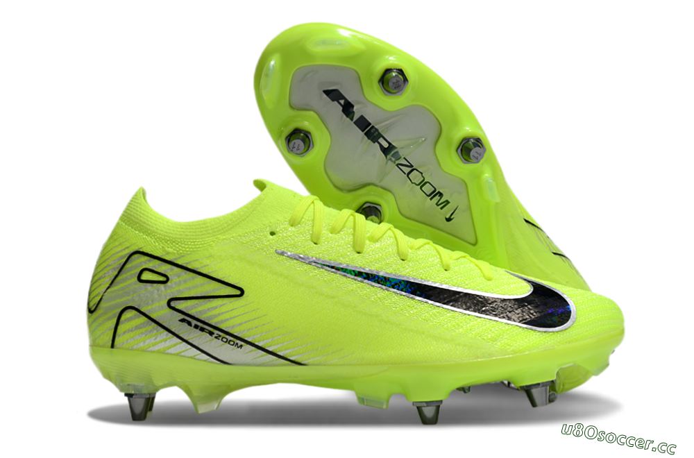 Men's Nike Air Zoom Mercurial Vapor 16 Elite SG Soft Ground Low-Tops Football Boots - Yellow/Black/Silver 2