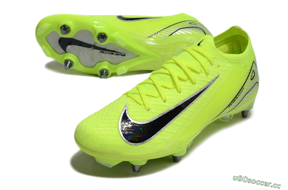 Men's Nike Air Zoom Mercurial Vapor 16 Elite SG Soft Ground Low-Tops Football Boots - Yellow/Black/Silver 3
