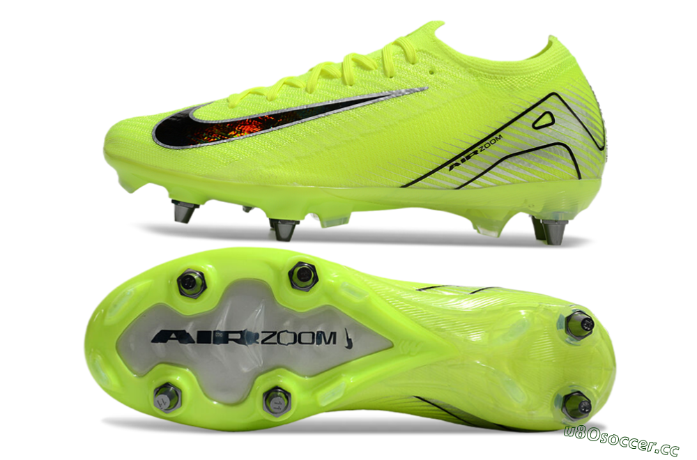 Men's Nike Air Zoom Mercurial Vapor 16 Elite SG Soft Ground Low-Tops Football Boots - Yellow/Black/Silver 1