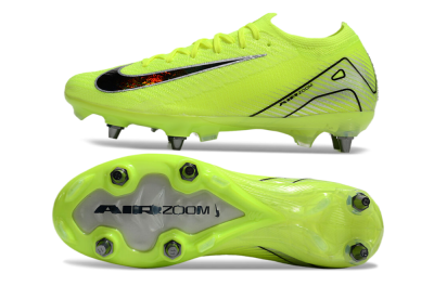 Men's Nike Air Zoom Mercurial Vapor 16 Elite SG Soft Ground Low-Tops Football Boots - Yellow/Black/Silver
