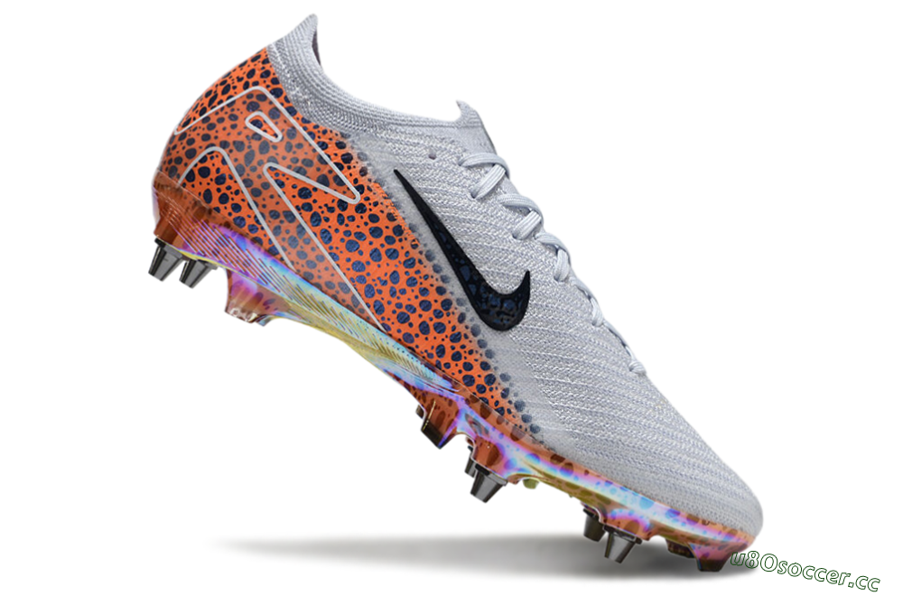 Men's Nike Air Zoom Mercurial Vapor 16 Pro SG Soft Ground Low-Tops Football Boots - Grey/Black/Leopard 4