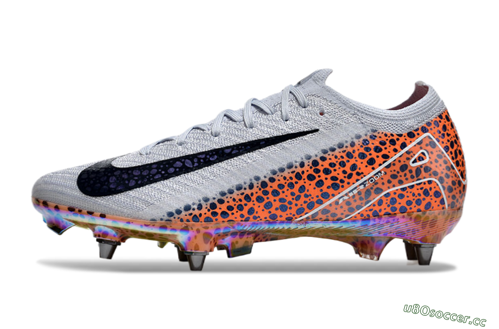 Men's Nike Air Zoom Mercurial Vapor 16 Pro SG Soft Ground Low-Tops Football Boots - Grey/Black/Leopard 0