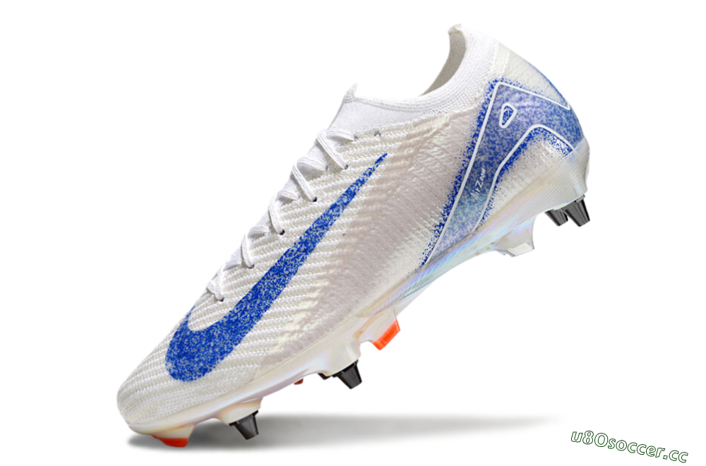 Men's Nike Air Zoom Mercurial Vapor 16 Pro SG Soft Ground Low-Tops Football Boots - Beige/White/Blue 5
