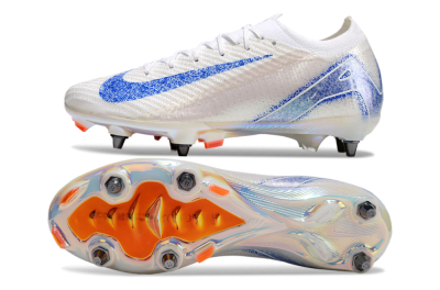 Men's Nike Air Zoom Mercurial Vapor 16 Pro SG Soft Ground Low-Tops Football Boots - Beige/White/Blue