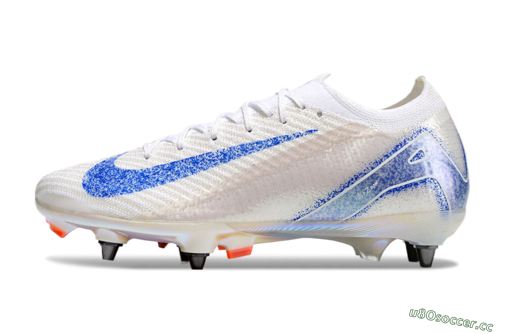 Men's Nike Air Zoom Mercurial Vapor 16 Pro SG Soft Ground Low-Tops Football Boots - Beige/White/Blue 0