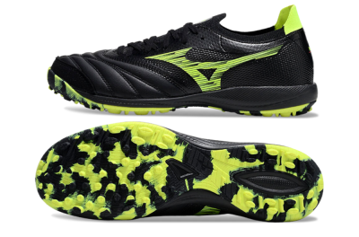 Men's Mizuno Morelia Neo Sala M8 TF Artificial Turf Low-Tops Football Shoes - Black/Yellow