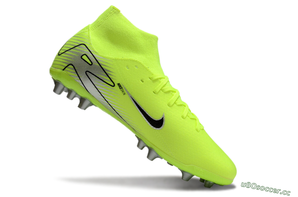 Men's Nike Air Zoom Mercurial Superfly 10 Academy AG Artificial Grass High-Tops Football Boots - Yellow/Black/Silver 4