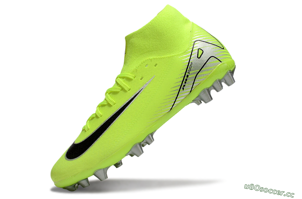 Men's Nike Air Zoom Mercurial Superfly 10 Academy AG Artificial Grass High-Tops Football Boots - Yellow/Black/Silver 5