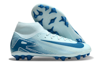 Men's Nike Air Zoom Mercurial Superfly 10 Academy AG Artificial Grass High-Tops Football Boots - Jade/Blue/White