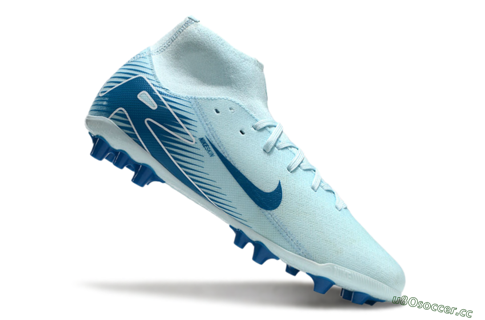 Men's Nike Air Zoom Mercurial Superfly 10 Academy AG Artificial Grass High-Tops Football Boots - Jade/Blue/White 4