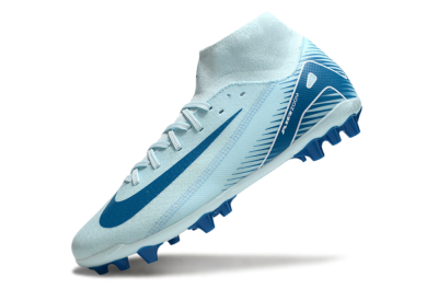 Men's Nike Air Zoom Mercurial Superfly 10 Academy AG Artificial Grass High-Tops Football Boots - Jade/Blue/White