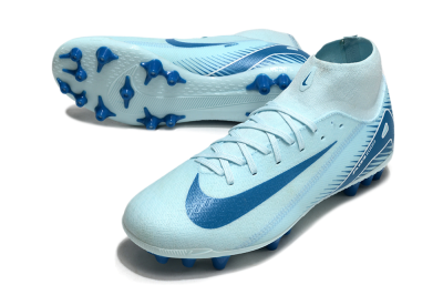 Men's Nike Air Zoom Mercurial Superfly 10 Academy AG Artificial Grass High-Tops Football Boots - Jade/Blue/White