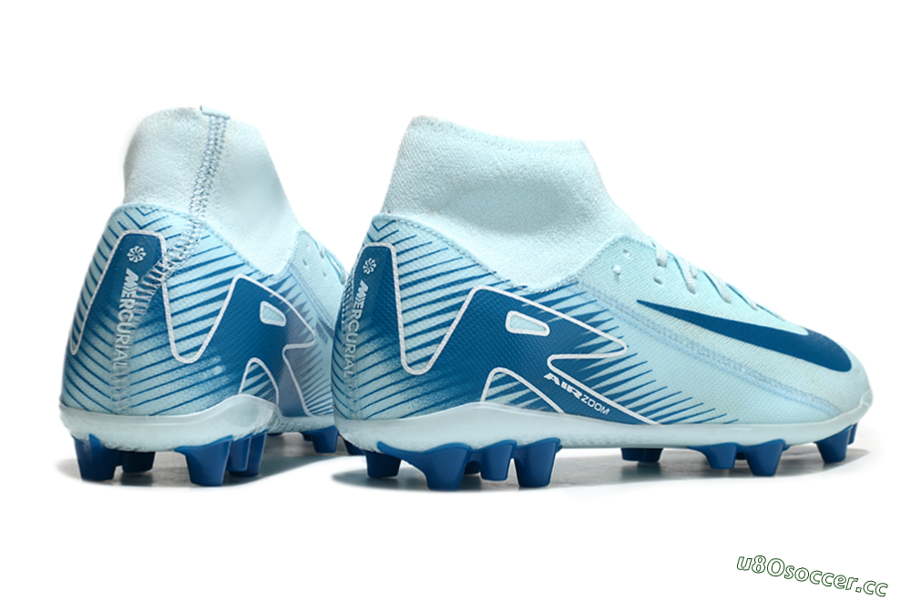Men's Nike Air Zoom Mercurial Superfly 10 Academy AG Artificial Grass High-Tops Football Boots - Jade/Blue/White 6