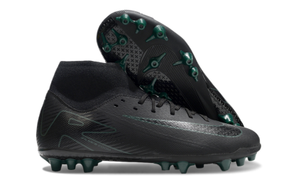 Men's Nike Air Zoom Mercurial Superfly 10 Academy AG Artificial Grass High-Tops Football Boots - Black/Green