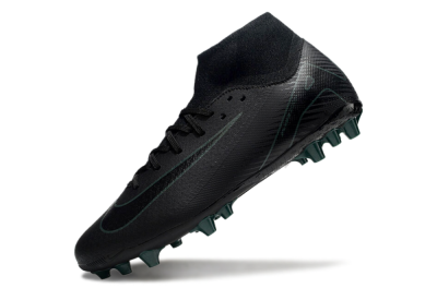 Men's Nike Air Zoom Mercurial Superfly 10 Academy AG Artificial Grass High-Tops Football Boots - Black/Green