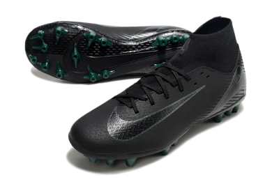 Men's Nike Air Zoom Mercurial Superfly 10 Academy AG Artificial Grass High-Tops Football Boots - Black/Green