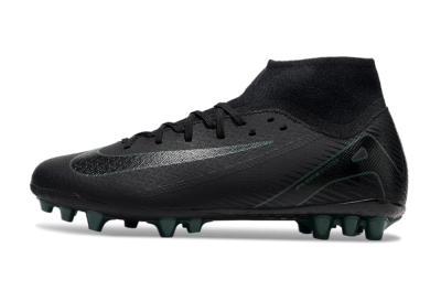 Men's Nike Air Zoom Mercurial Superfly 10 Academy AG Artificial Grass High-Tops Football Boots - Black/Green