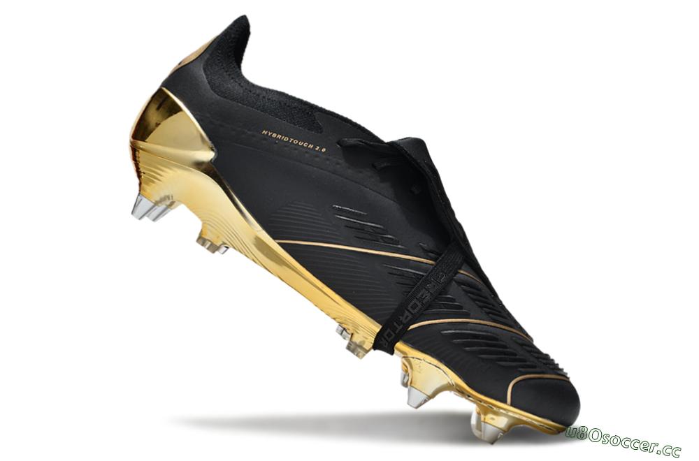 Men's Adidas Predator Elite Foldover Tongue SG Soft Ground Low-Tops Football Boots - Black/Gold 4