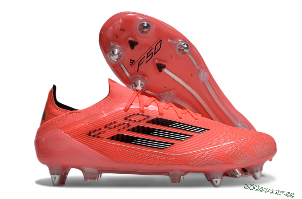 Men's Adidas F50 Elite SG Soft Ground Low-Tops Football Boots - Red/Black/Silver 2