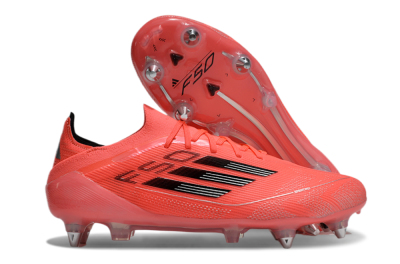 Men's Adidas F50 Elite SG Soft Ground Low-Tops Football Boots - Red/Black/Silver