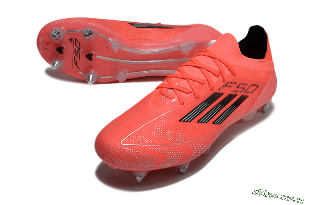Men's Adidas F50 Elite SG Soft Ground Low-Tops Football Boots - Red/Black/Silver 3