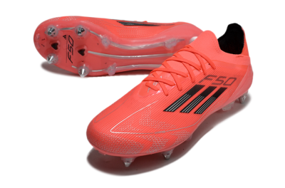 Men's Adidas F50 Elite SG Soft Ground Low-Tops Football Boots - Red/Black/Silver