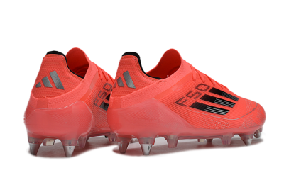 Men's Adidas F50 Elite SG Soft Ground Low-Tops Football Boots - Red/Black/Silver