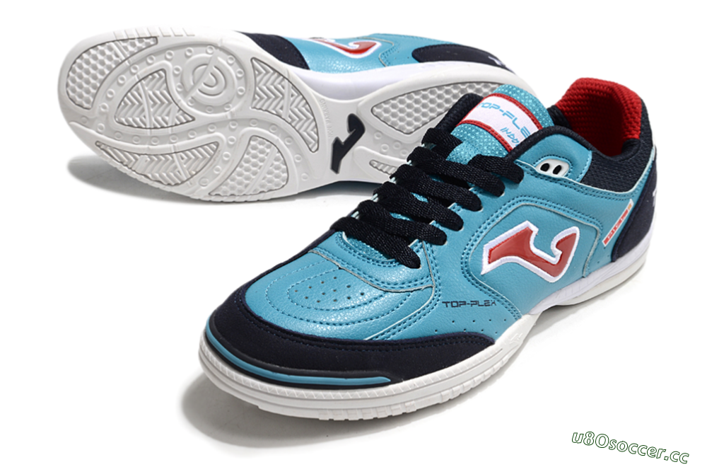 Men's Joma Top Flex IC Indoor & Futsal Low-Tops Football Shoes - Blue/Red/Black 3