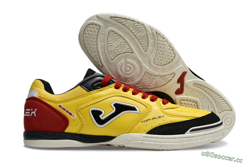 Men's Joma Top Flex IC Indoor & Futsal Low-Tops Football Shoes - Yellow/Black/Red 2