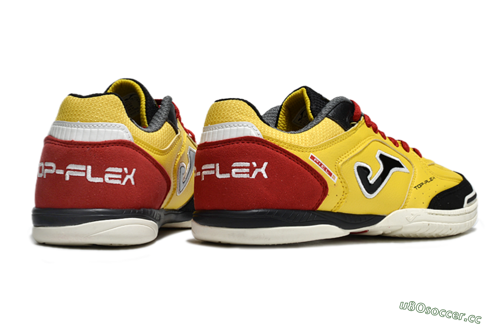 Men's Joma Top Flex IC Indoor & Futsal Low-Tops Football Shoes - Yellow/Black/Red 6