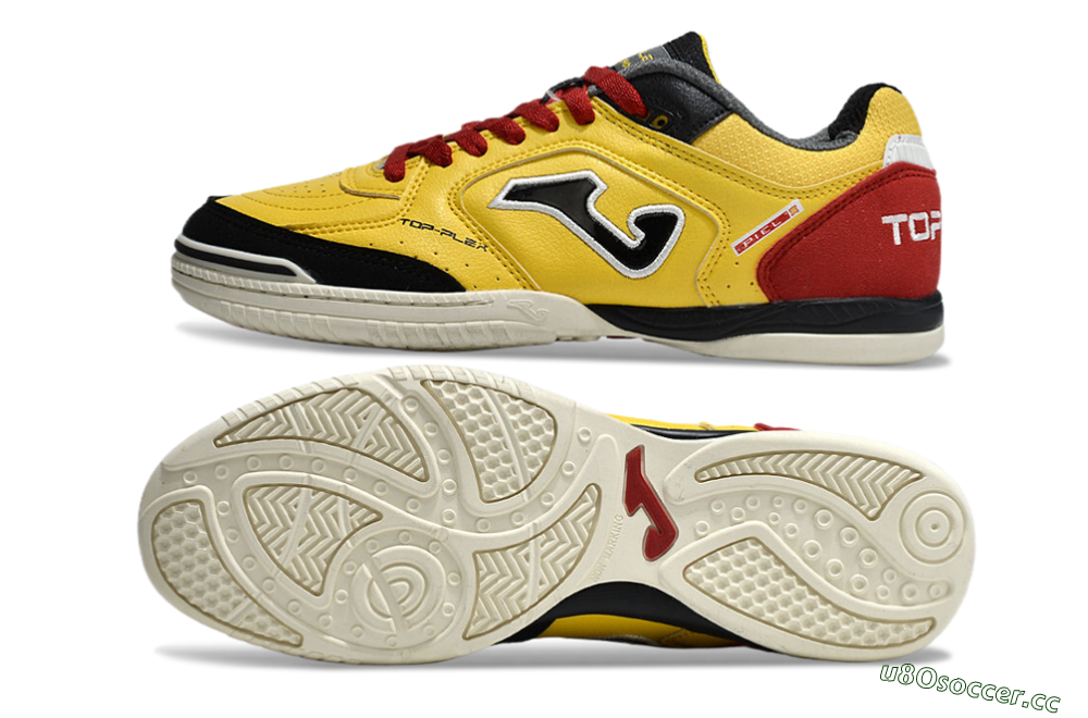 Men's Joma Top Flex IC Indoor & Futsal Low-Tops Football Shoes - Yellow/Black/Red 1