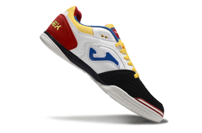 Men's Joma Top Flex IC Indoor & Futsal Low-Tops Football Shoes - White/Yellow/Red