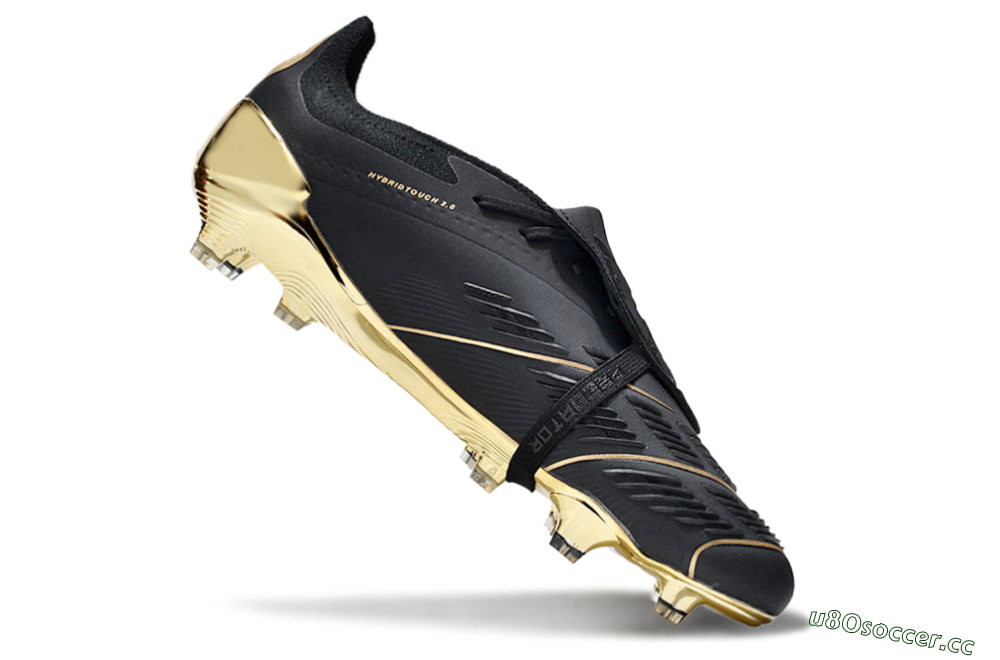 Men's Adidas Predator Elite Foldover Tongue FG Firm Ground Low-Tops Football Boots - Black/Gold 4