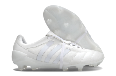 Men's Adidas Predator Mutator Mania Tormentor Tongue FG Firm Ground Low-Tops Football Boots - Silver/White