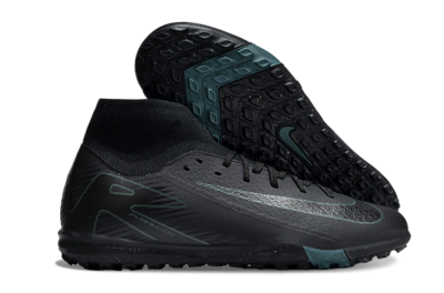 Unisex Nike Air Zoom Mercurial Superfly 10 Elite TF Artificial Turf High-Tops Football Shoes - Black/Green/Silver