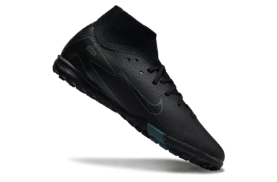 Unisex Nike Air Zoom Mercurial Superfly 10 Elite TF Artificial Turf High-Tops Football Shoes - Black/Green/Silver