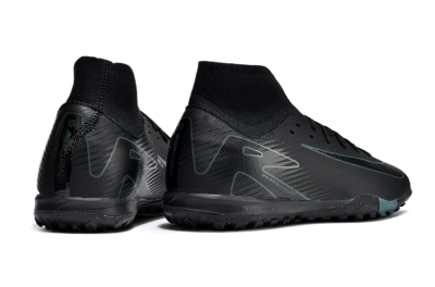 Unisex Nike Air Zoom Mercurial Superfly 10 Elite TF Artificial Turf High-Tops Football Shoes - Black/Green/Silver