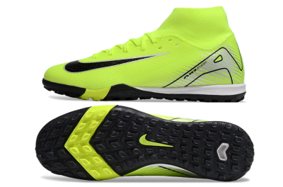 Unisex Nike Air Zoom Mercurial Superfly 10 Elite TF Artificial Turf High-Tops Football Shoes - Yellow/Black/Silver