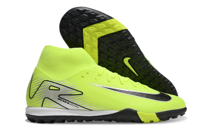Unisex Nike Air Zoom Mercurial Superfly 10 Elite TF Artificial Turf High-Tops Football Shoes - Yellow/Black/Silver