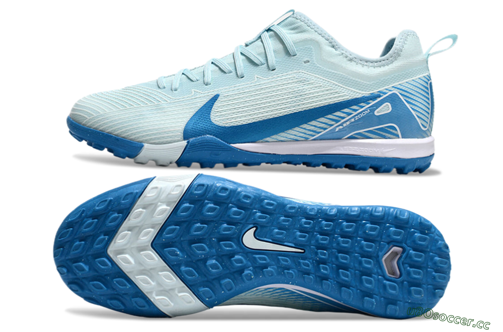Unisex Nike Air Zoom Mercurial Vapor 16 Pro TF Artificial Turf Low-Tops Football Shoes - Jade/Blue/White 1
