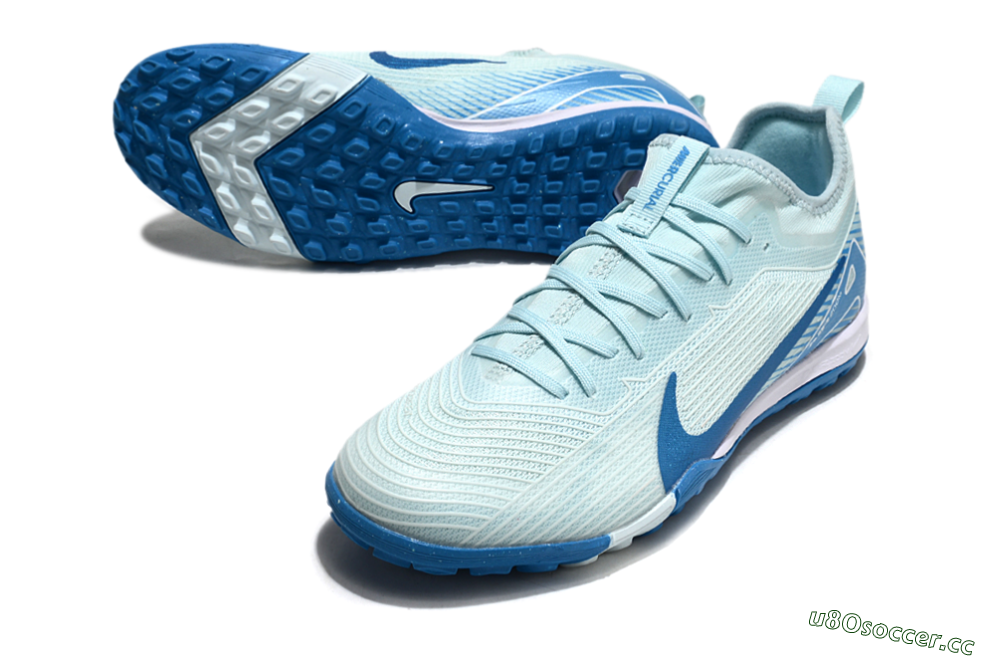 Unisex Nike Air Zoom Mercurial Vapor 16 Pro TF Artificial Turf Low-Tops Football Shoes - Jade/Blue/White 3