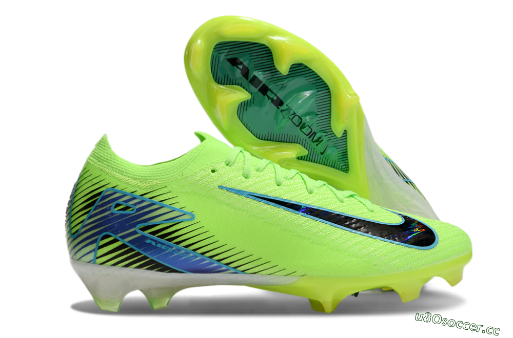 Unisex Nike Air Zoom Mercurial Vapor 16 Elite FG Firm Ground Low-Tops Football Boots - Yellow/Black/Blue 2