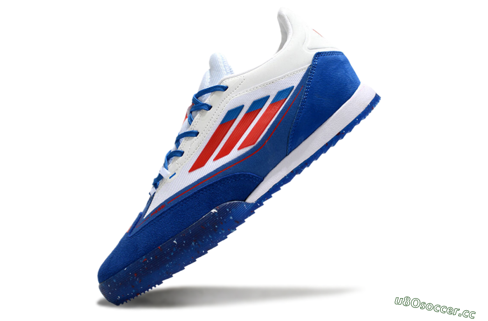 Men's Adidas F50 Elite Messi IC Indoor & Futsal Low-Tops Football Shoes - Blue/White/Red 5