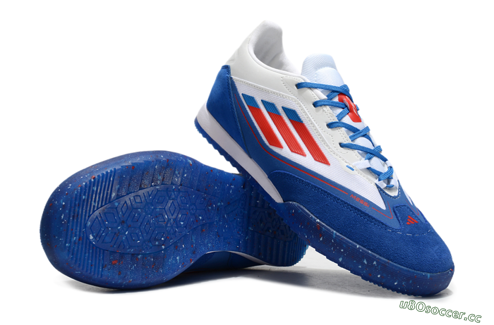 Men's Adidas F50 Elite Messi IC Indoor & Futsal Low-Tops Football Shoes - Blue/White/Red 1