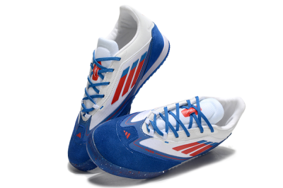 Men's Adidas F50 Elite Messi IC Indoor & Futsal Low-Tops Football Shoes - Blue/White/Red