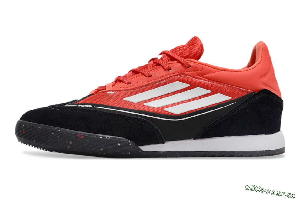 Men's Adidas F50 Elite Messi IC Indoor & Futsal Low-Tops Football Shoes - Red/White/Black 0