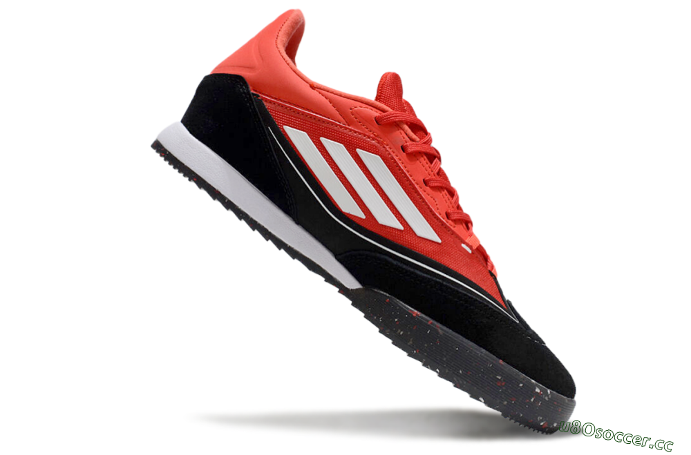 Men's Adidas F50 Elite Messi IC Indoor & Futsal Low-Tops Football Shoes - Red/White/Black 4